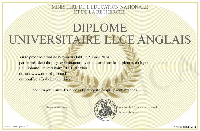 diplome universitaire anglais